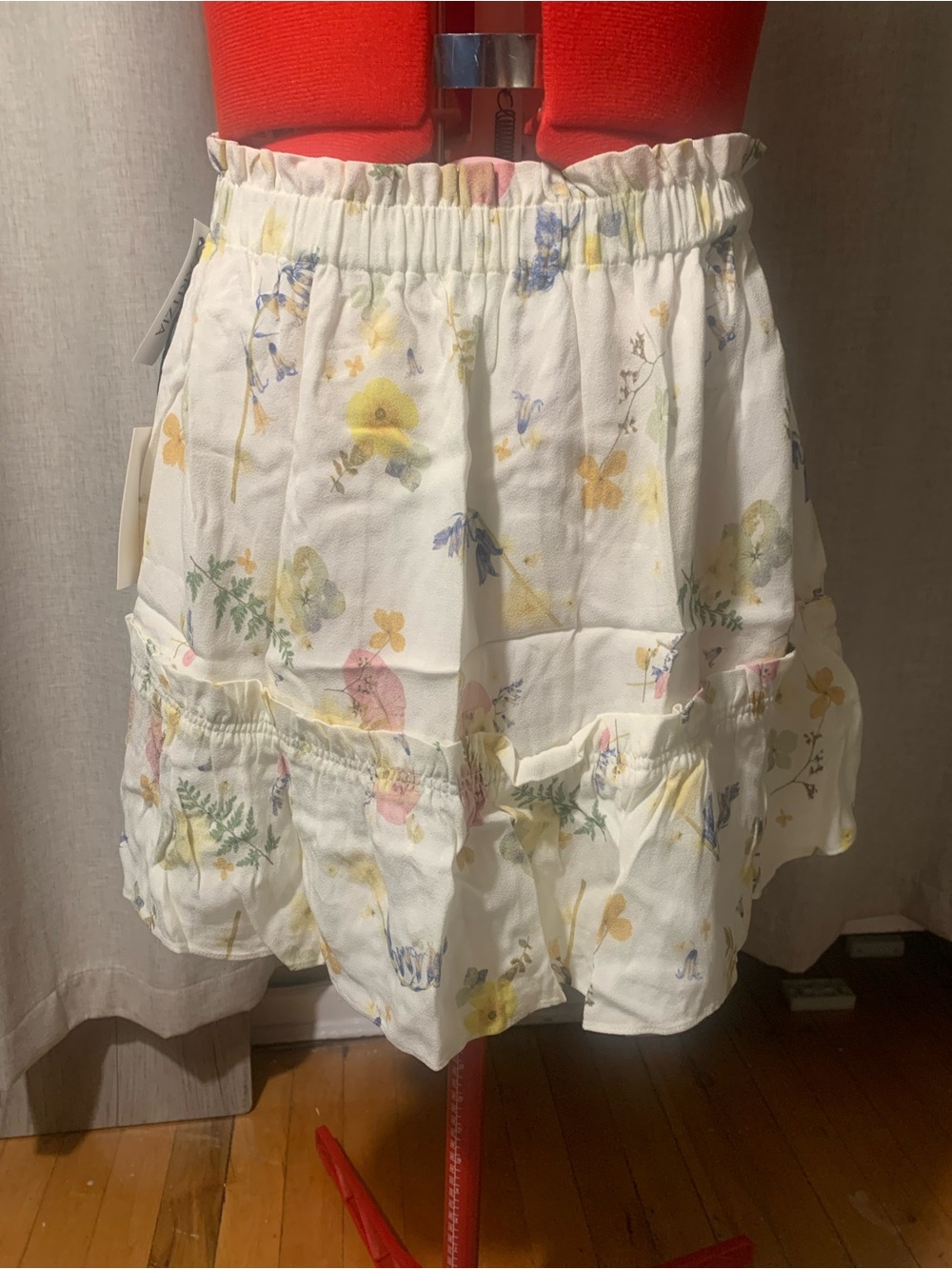 Sunday Best White Floral A-Line Skirt